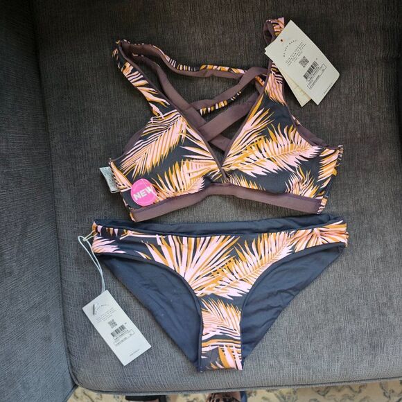 Maaji Women's Fig Sublime Reversible Bikini Top & Bottom Bikini Set Size Small - Picture 5 of 16